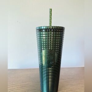 Starbucks Shimmering Green Studded Tumbler with Straw